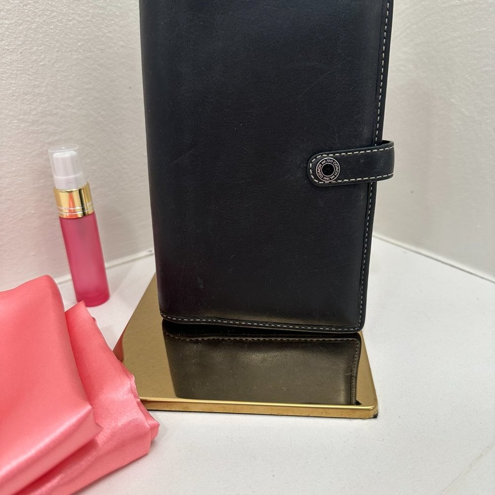 Vintage Coach Passport Wallet Black